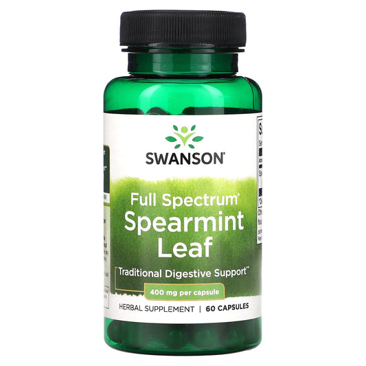 Swanson-Full Spectrum Spearmint Leaf-400 mg-60 Capsules