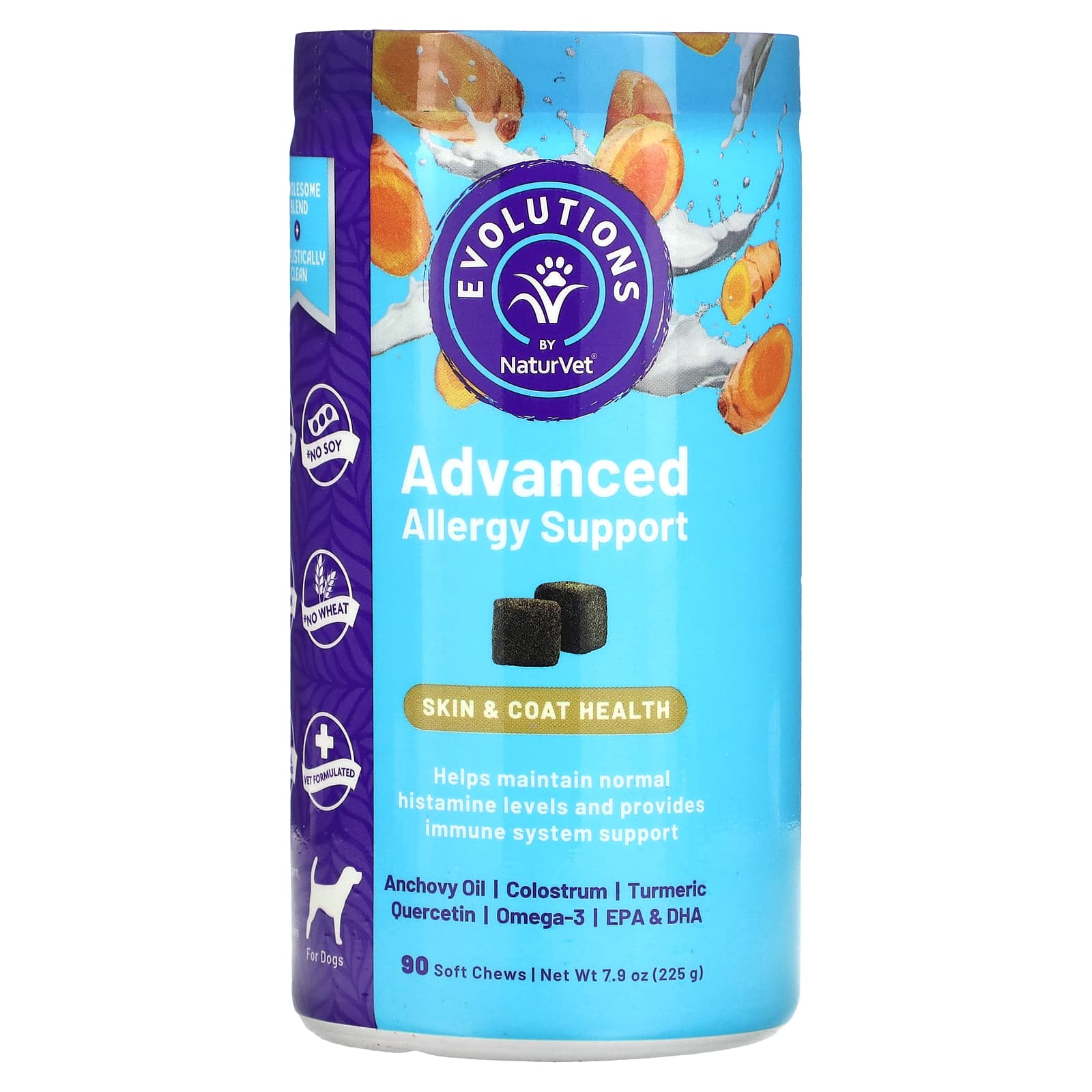 NaturVet-Evolutions-Advanced Allergy Support-For Dogs-90 Soft Chews-7.9 oz (225 g)