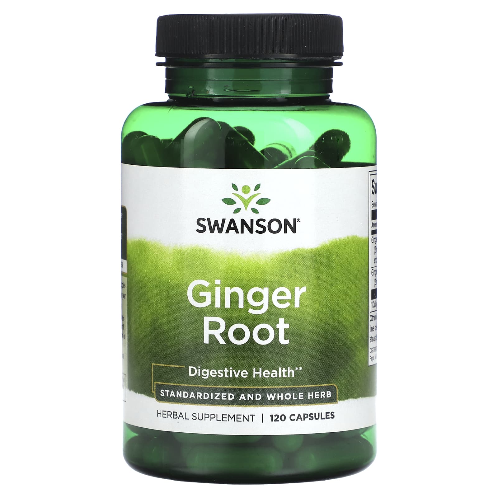 Swanson-Ginger Root-Standardized and Whole Herb-120 Capsules