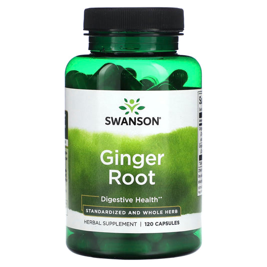 Swanson-Ginger Root-Standardized and Whole Herb-120 Capsules