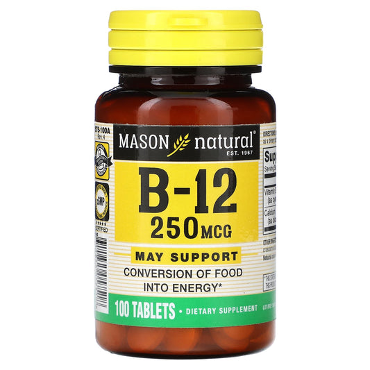 Mason Natural-B-12-250 mcg-100 Tablets