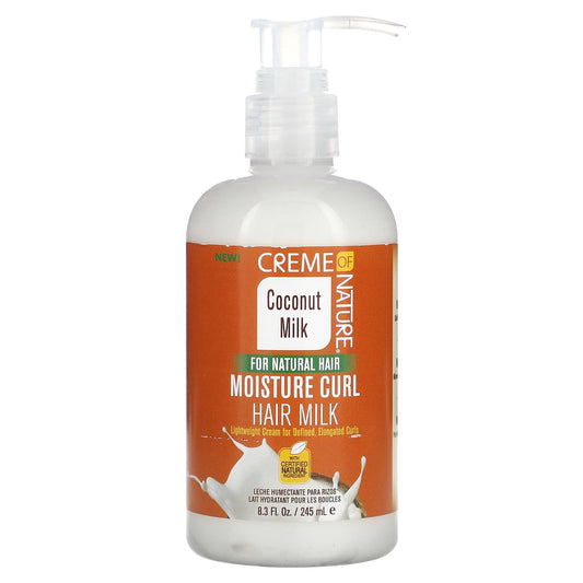 Creme Of Nature-Moisture Curl Hair Milk-For Natural Hair-Coconut Milk-8.3 fl oz (245 ml)