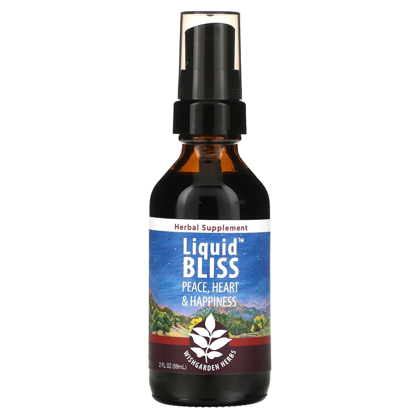 WishGarden Herbs-Liquid Bliss-Peace-Heart & Happiness-2 fl. oz. (59 ml)