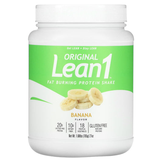 Lean1-Original-Fat Burning Protein Shake-Banana-1.68 lbs (765 g)