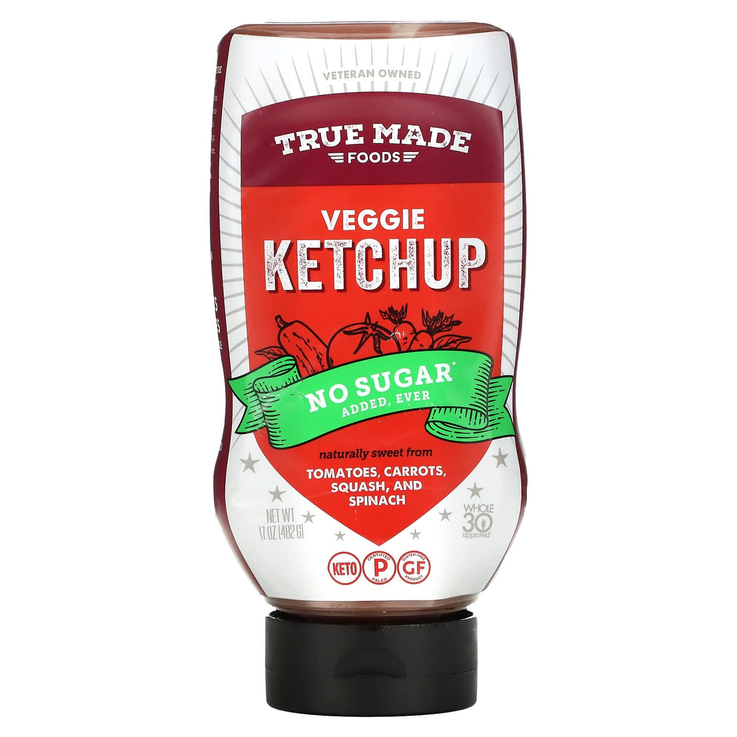 True Made Foods-Veggie Ketchup-17 oz (482 g)