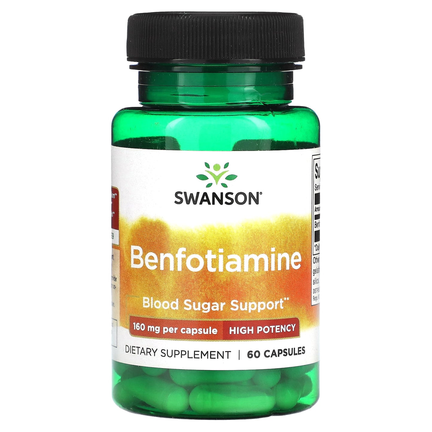 Swanson-Benfotiamine-High Potency-160 mg-60 Capsules