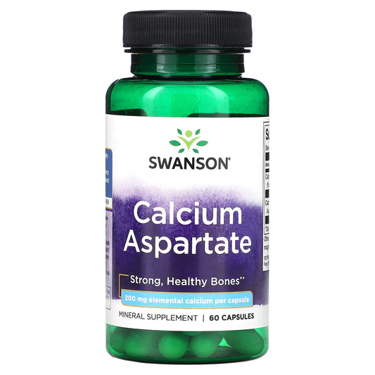 Swanson-Calcium Aspartate-200 mg-60 Capsules