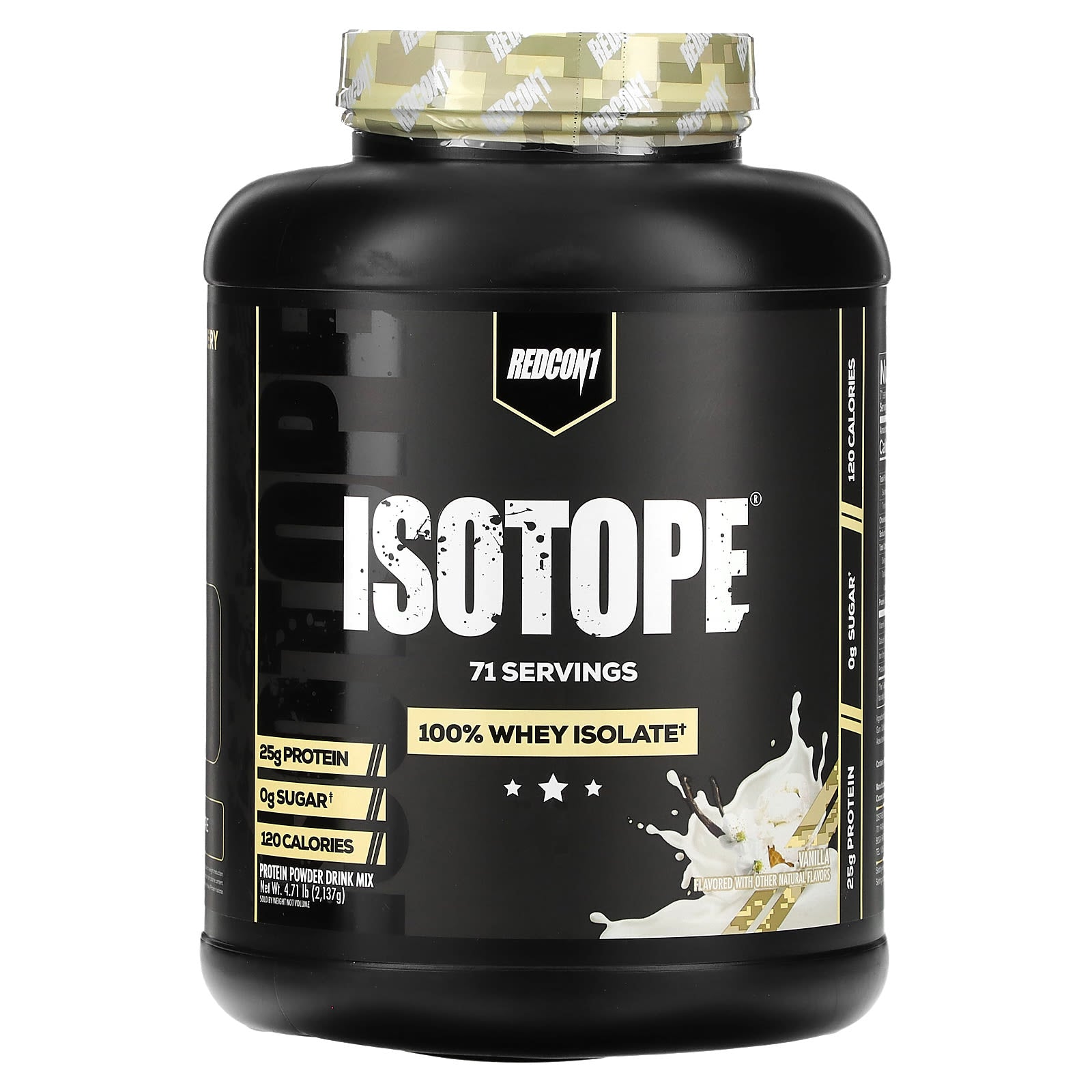 Redcon1-Isotope-100% Whey Isolate-Vanilla-4.71 lb (2,137 g)