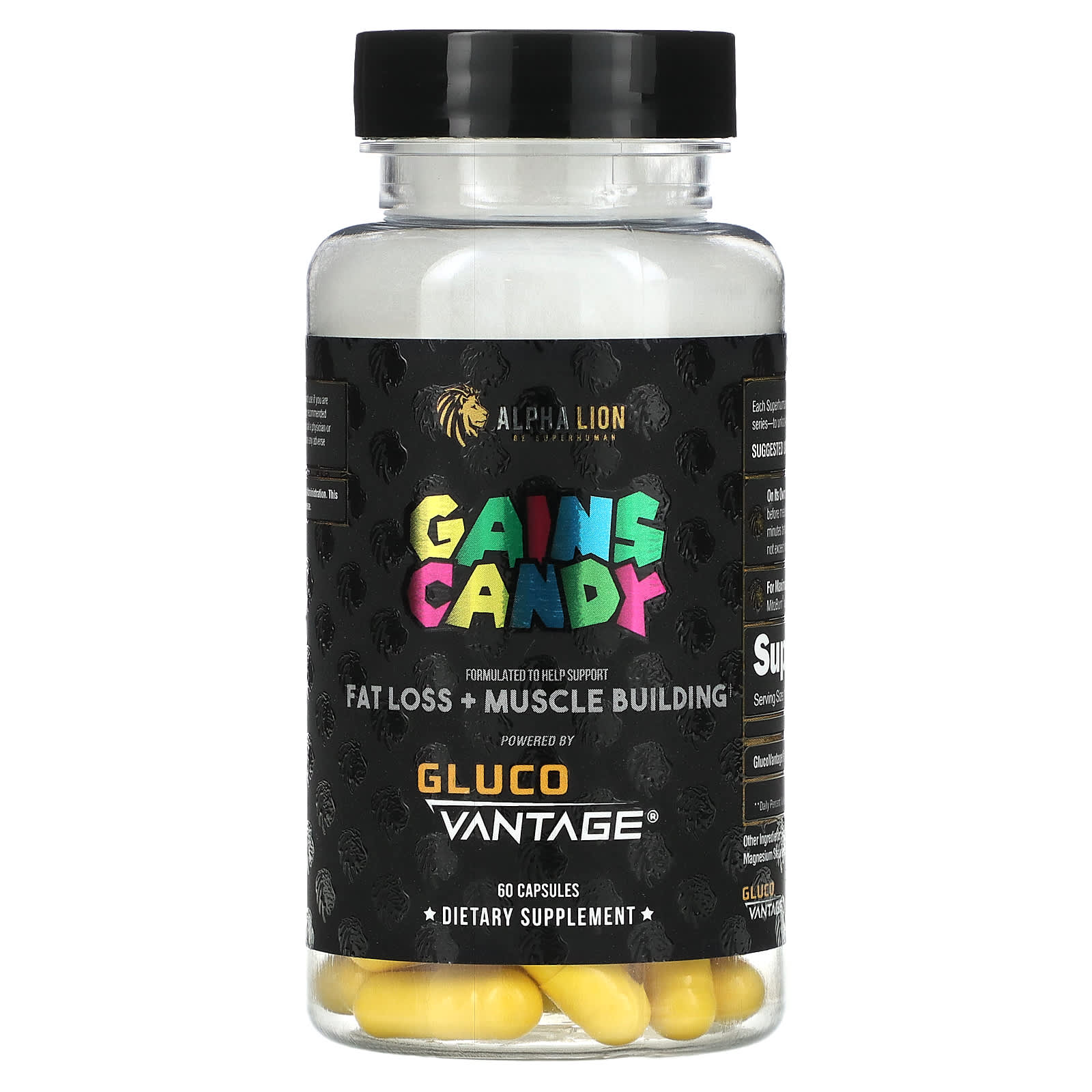 ALPHA LION-Gains Candy-Gluco Vantage-60 Capsules