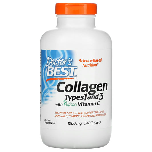 Doctor's Best-Collagen Types 1 and 3 with Peptan and Vitamin C-1,000 mg-540 Tablets