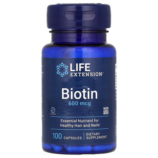 Life Extension-Biotin-600 mcg-100 Capsules