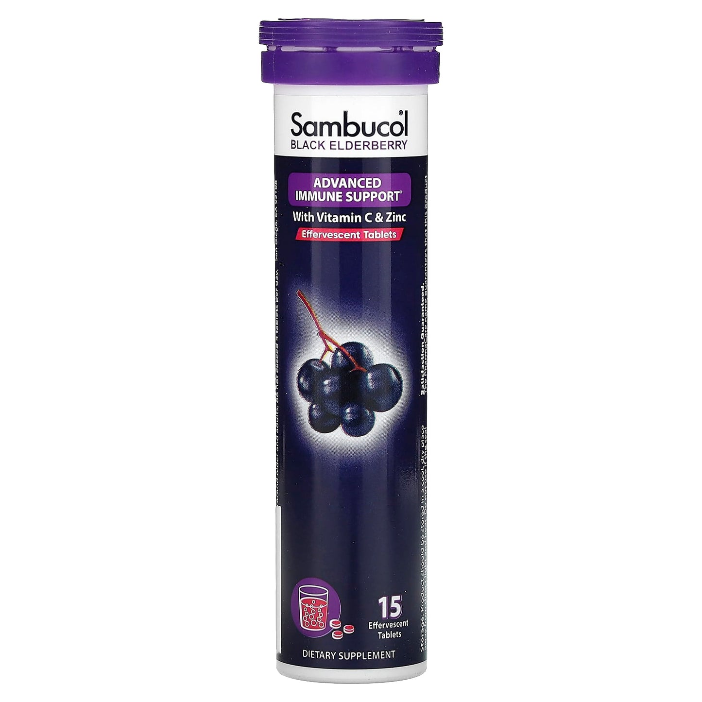 Sambucol, Advanced Immune Support, Black Elderberry, 15 Effervescent Tablets