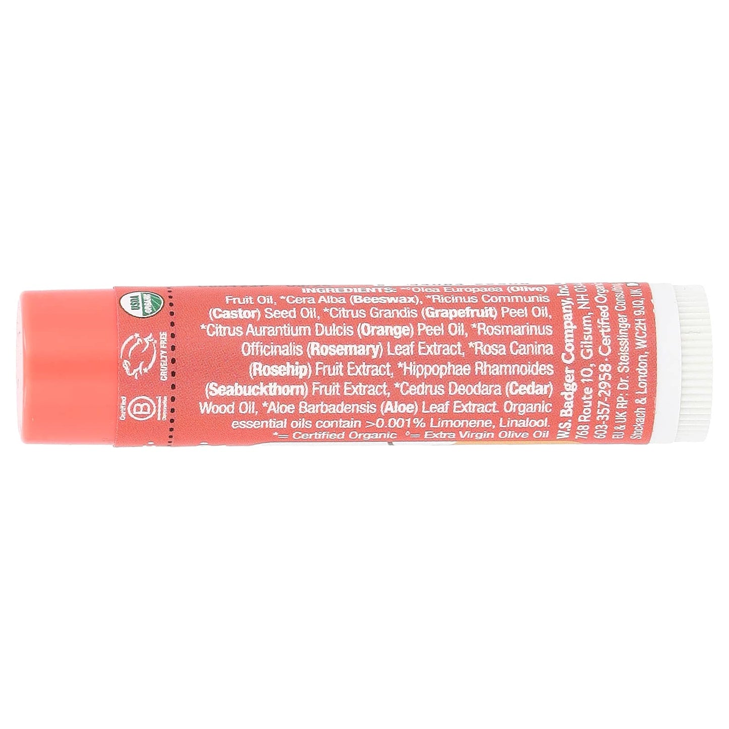 Badger Company, Lip Balm, Pink Grapefruit, 0.15 oz (4.2 g)