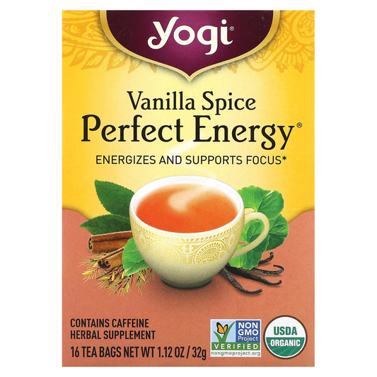 Yogi Tea-Perfect Energy-Vanilla Spice-16 Tea Bags-1.12 oz (32 g)