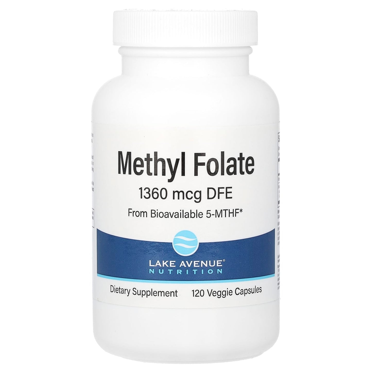 Lake Avenue Nutrition-Methyl Folate-800 mcg-120 Veggie Capsules