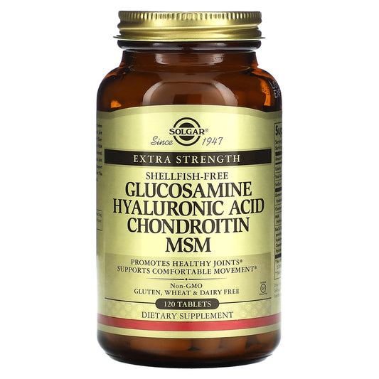 Solgar-Glucosamine Hyaluronic Acid Chondroitin MSM-120 Tablets