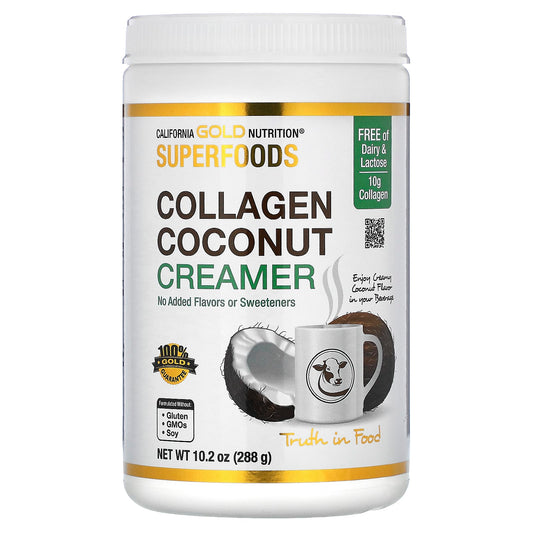 California Gold Nutrition-SUPERFOODS - Collagen Coconut Creamer-10.2 oz (288 g)