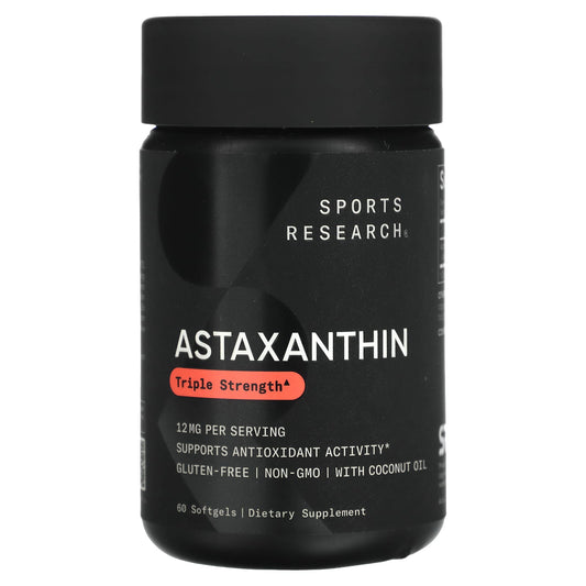 Sports Research-Astaxanthin-Triple Strength-12 mg-60 Softgels