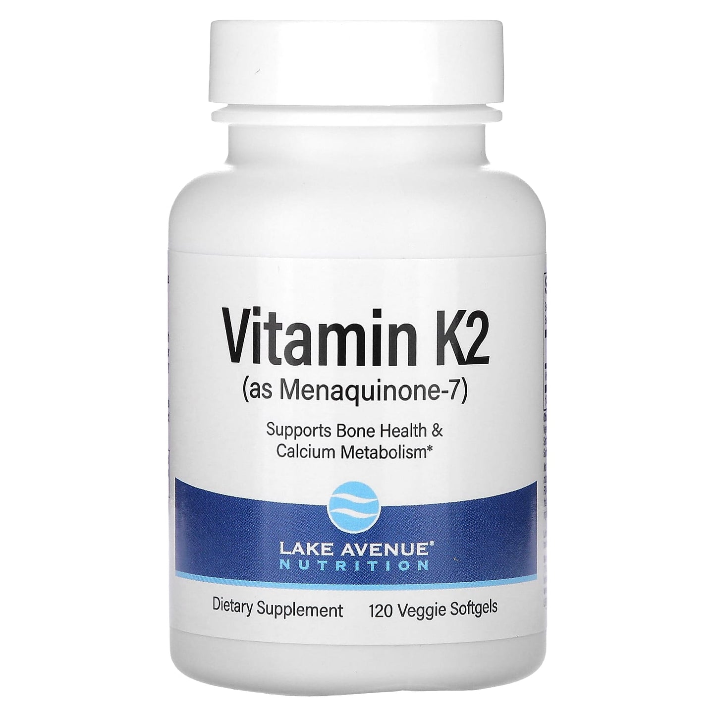 Lake Avenue Nutrition-Vitamin K2 (as Menaquinone-7)-50 mcg-120 Veggie Softgels