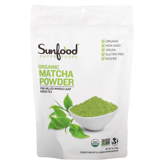 Sunfood-Superfoods-Organic Matcha Powder-4 oz (113 g)