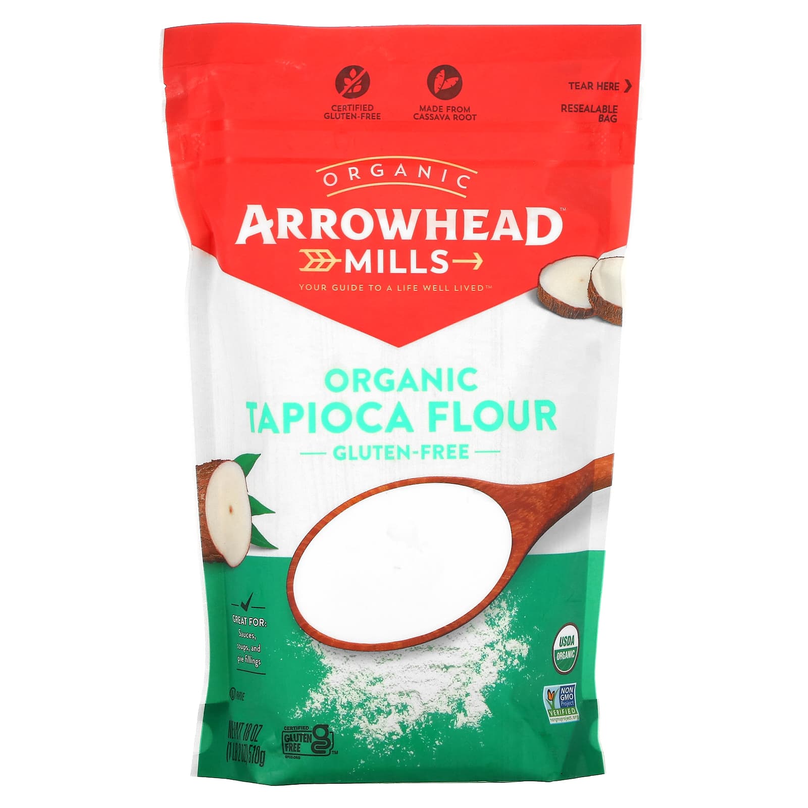 Arrowhead Mills-Organic Tapioca Flour-18 oz (510 g)