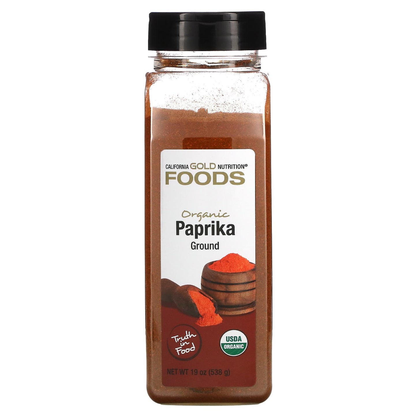 California Gold Nutrition-FOODS - Organic Paprika-Ground-19 oz (538 g)