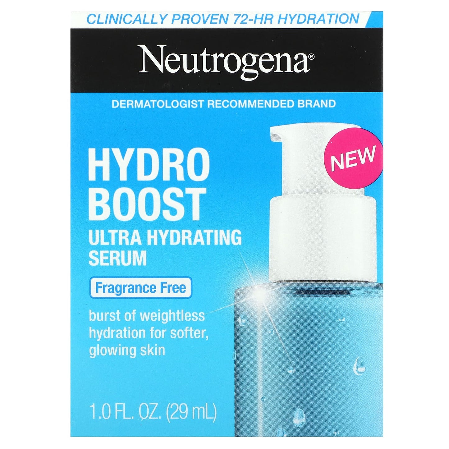 Neutrogena, Hydro Boost Ultra Hydrating Serum, Fragrance Free , 1 fl oz (29 ml)