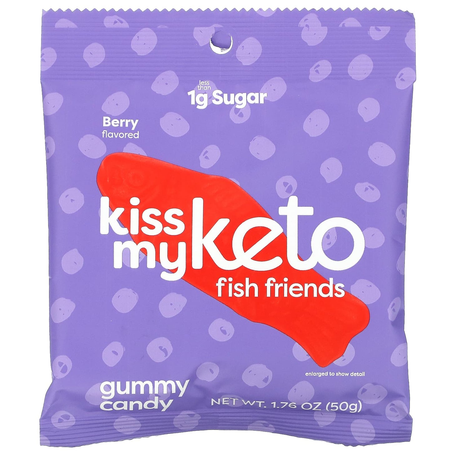 Kiss My Keto, Fish Friends Gummy Candy, Berry, 6 Bags, 1.76 oz ( 50 g) Each