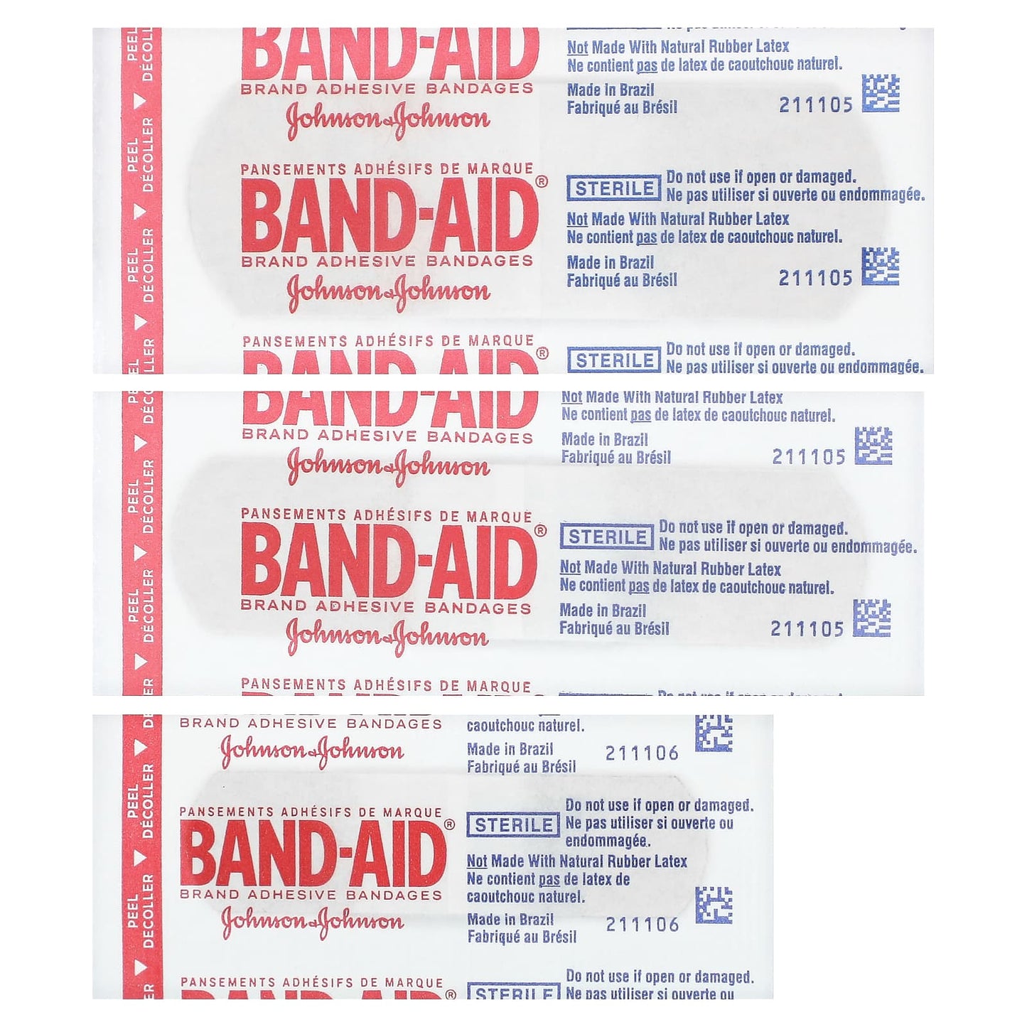 Band Aid, Adhesive Bandages, Ourtone, Flexible Fabric, BR65, 30 Assorted Sizes