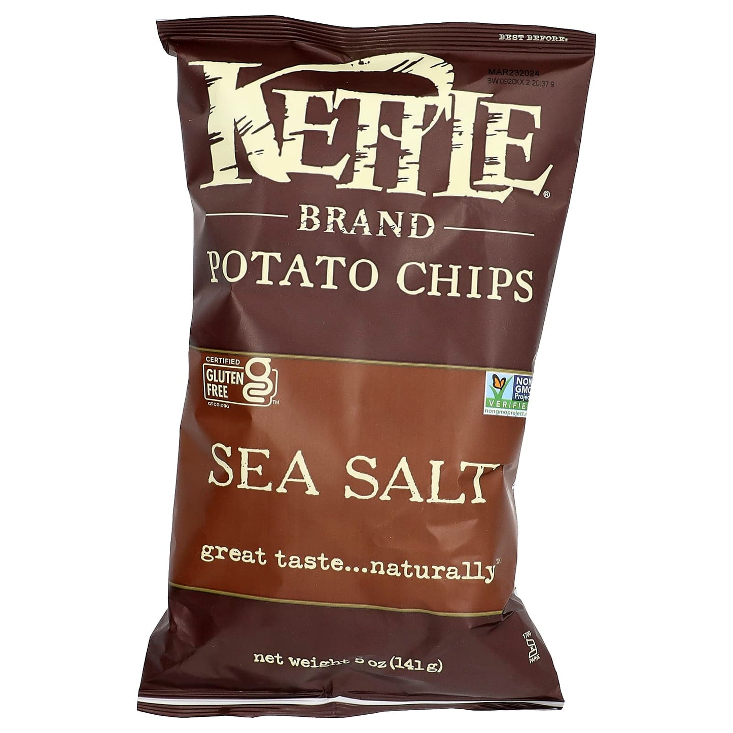 Kettle Foods-Potato Chips-Sea Salt-5 oz (141 g)