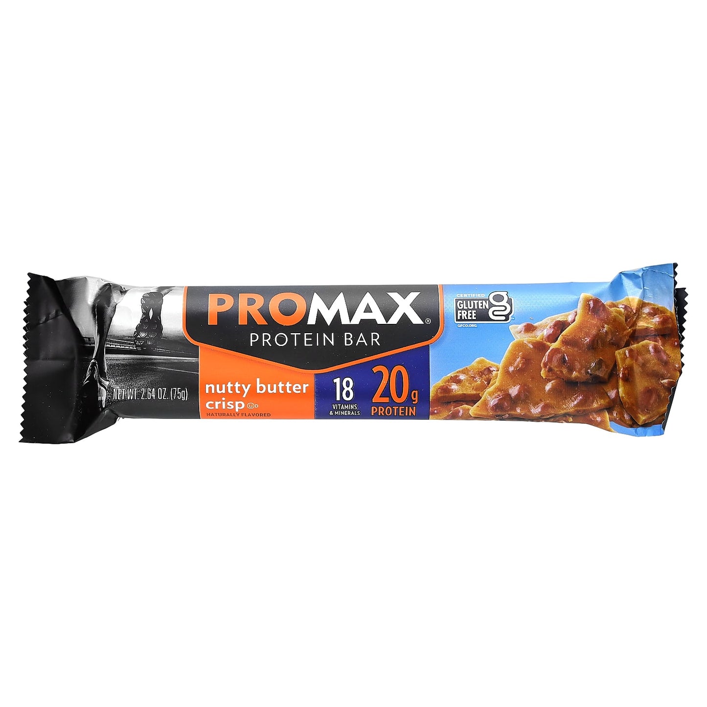 NuGo Nutrition, Promax Protein Bar, Nutty Butter Crisp, 12 Bars, 2.64 oz (75 g) Each