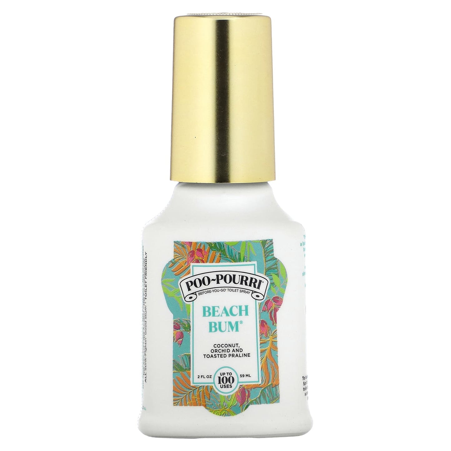 Poo-Pourri, Before-You-Go Toilet Spray, Beach Bum, Coconut, Orchid and Toasted Praline, 2 fl oz (59 ml)