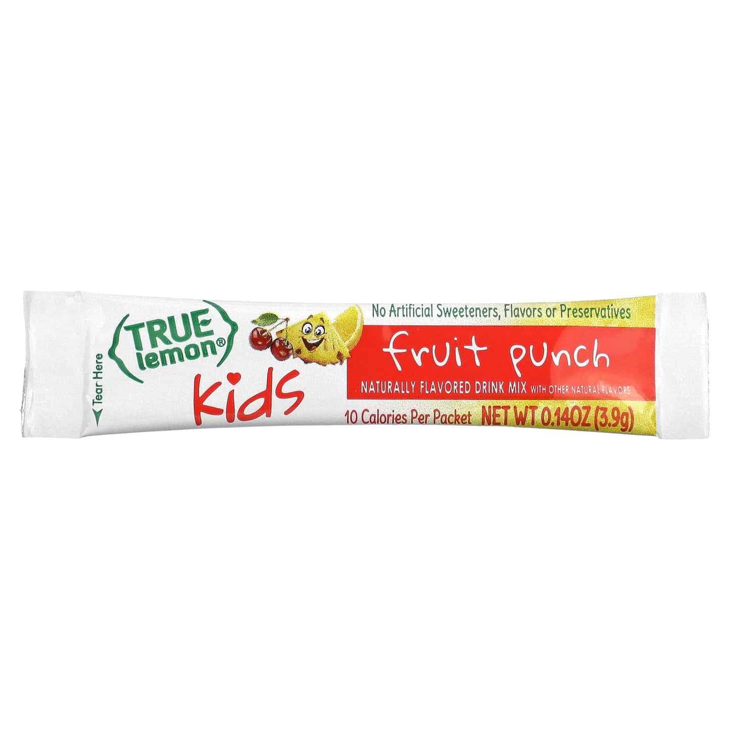 True Citrus, True Lemon, Kids Drink Mix, Fruit Punch, 10 Packets 0.14 oz (3.9 g) Each