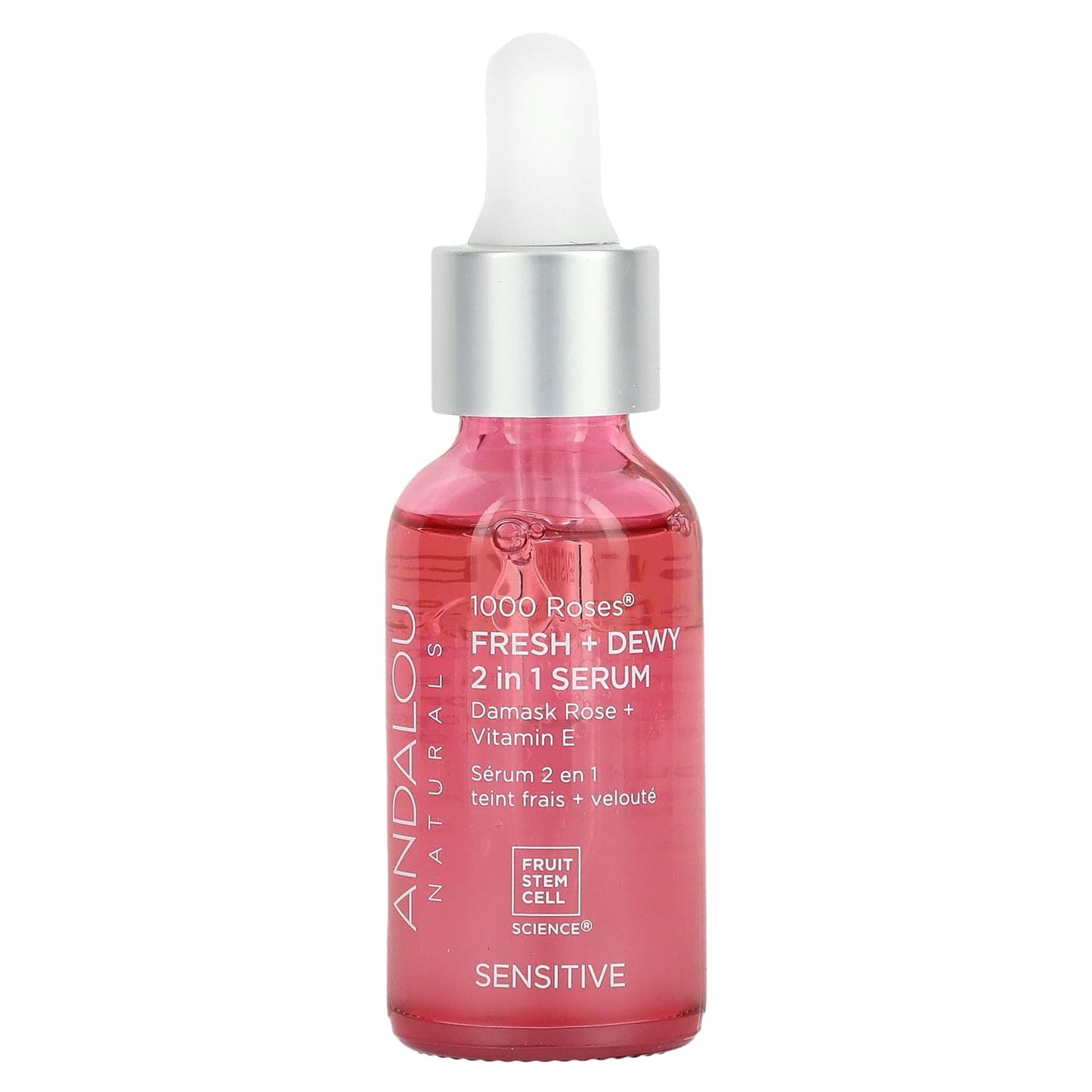 Andalou Naturals-1000 Roses-Fresh + Dewy 2 in 1 Serum-1 fl oz (30 ml)