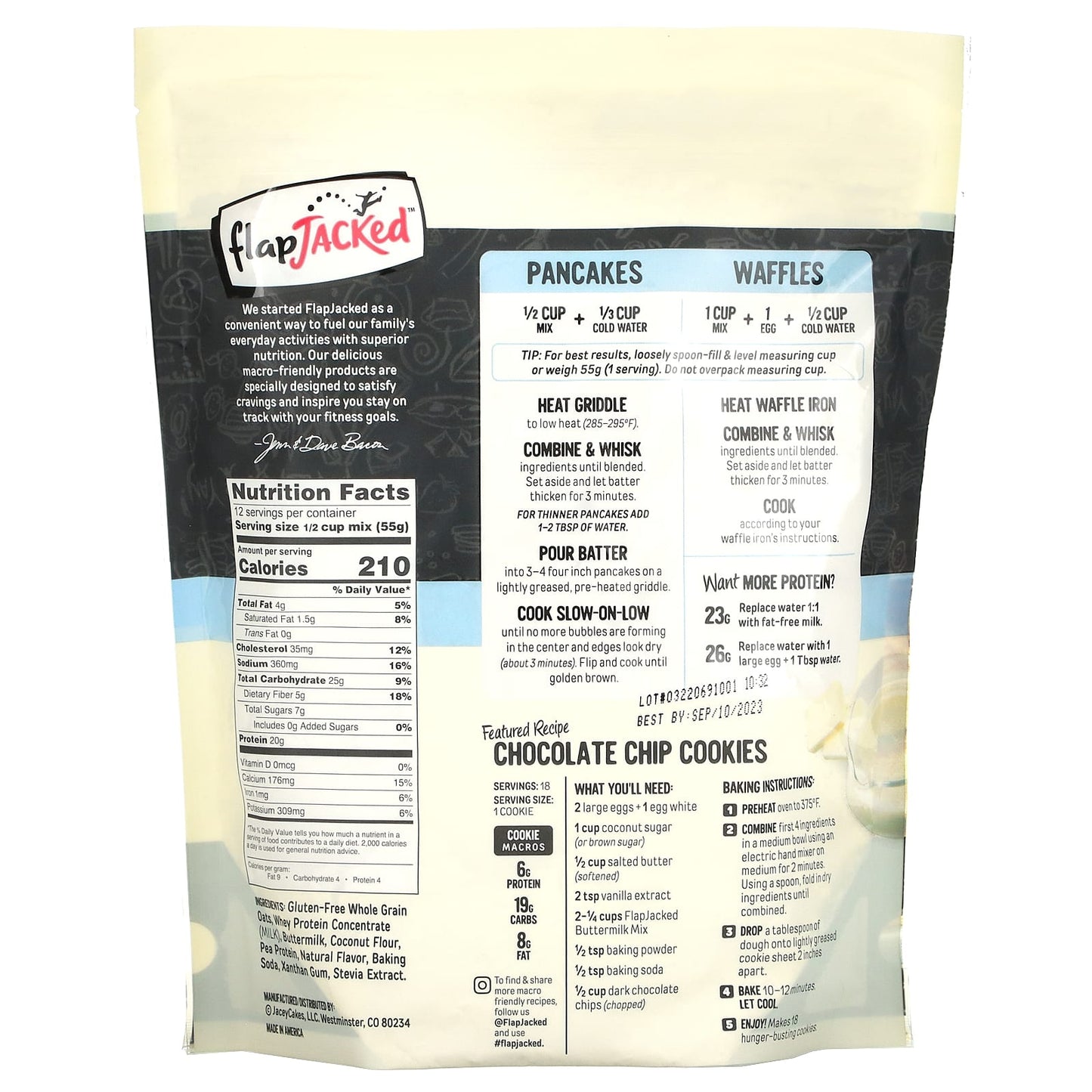 FlapJacked, Pancake and Baking Mix, Gluten-Free, Buttermilk, 24 oz (680 g)