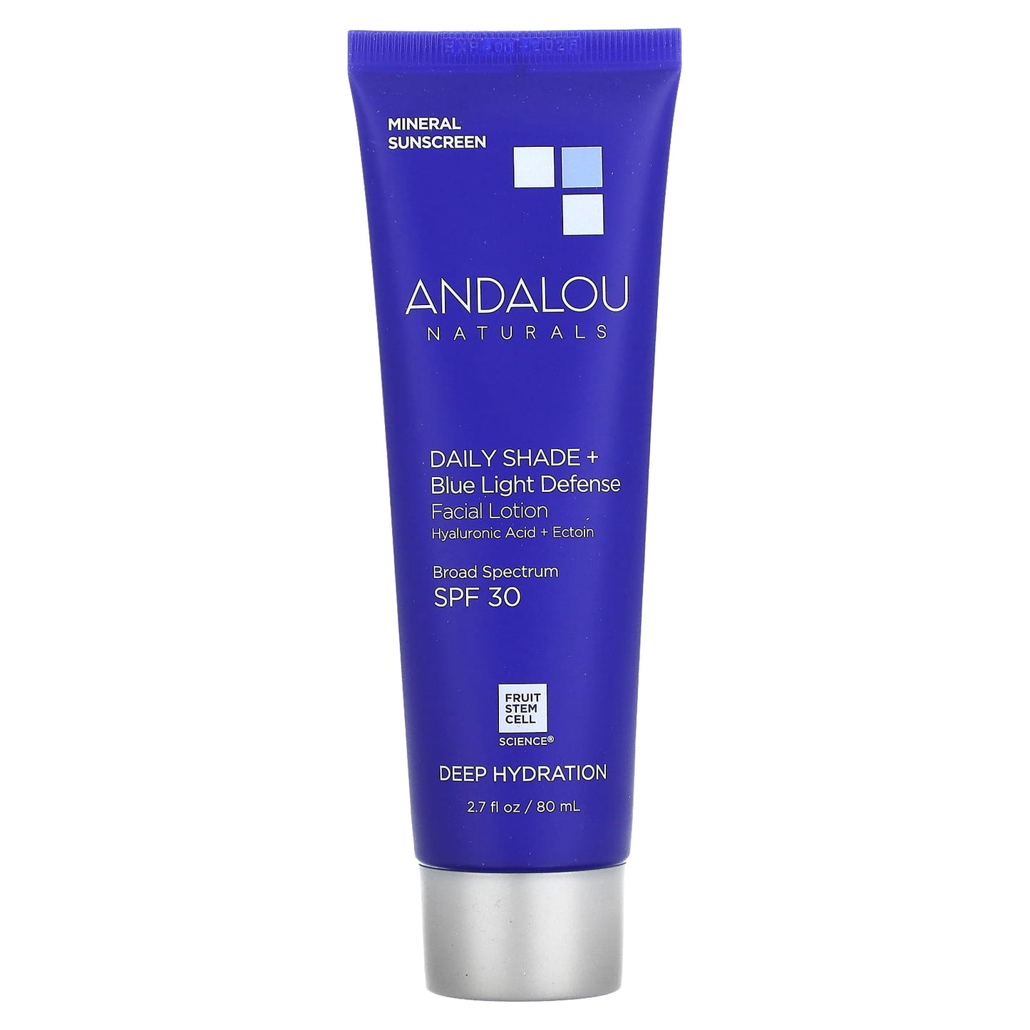 Andalou Naturals-Daily Shade + Blue Light Defense Facial Lotion-SPF 30-Deep Hydration-2.7 fl oz (80 ml)