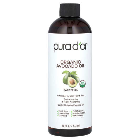 Pura D'or-Organic Avocado Oil-16 fl oz (473 ml)