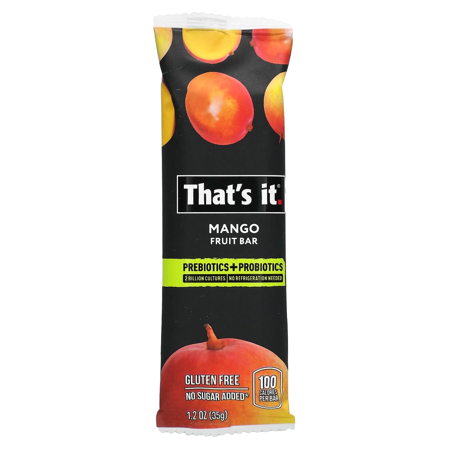 That's It, Probiotics + Prebiotics  Fruit Bar, Mango, 12 Bars, 1.2 oz (35 g) Each