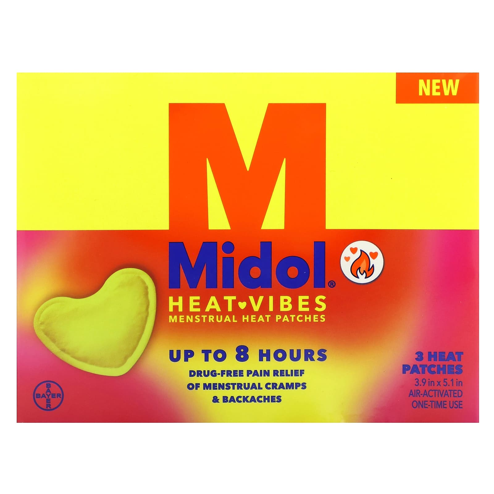 Midol-Heat Vibes-Menstrual Heat Patches-3 Heat Patches