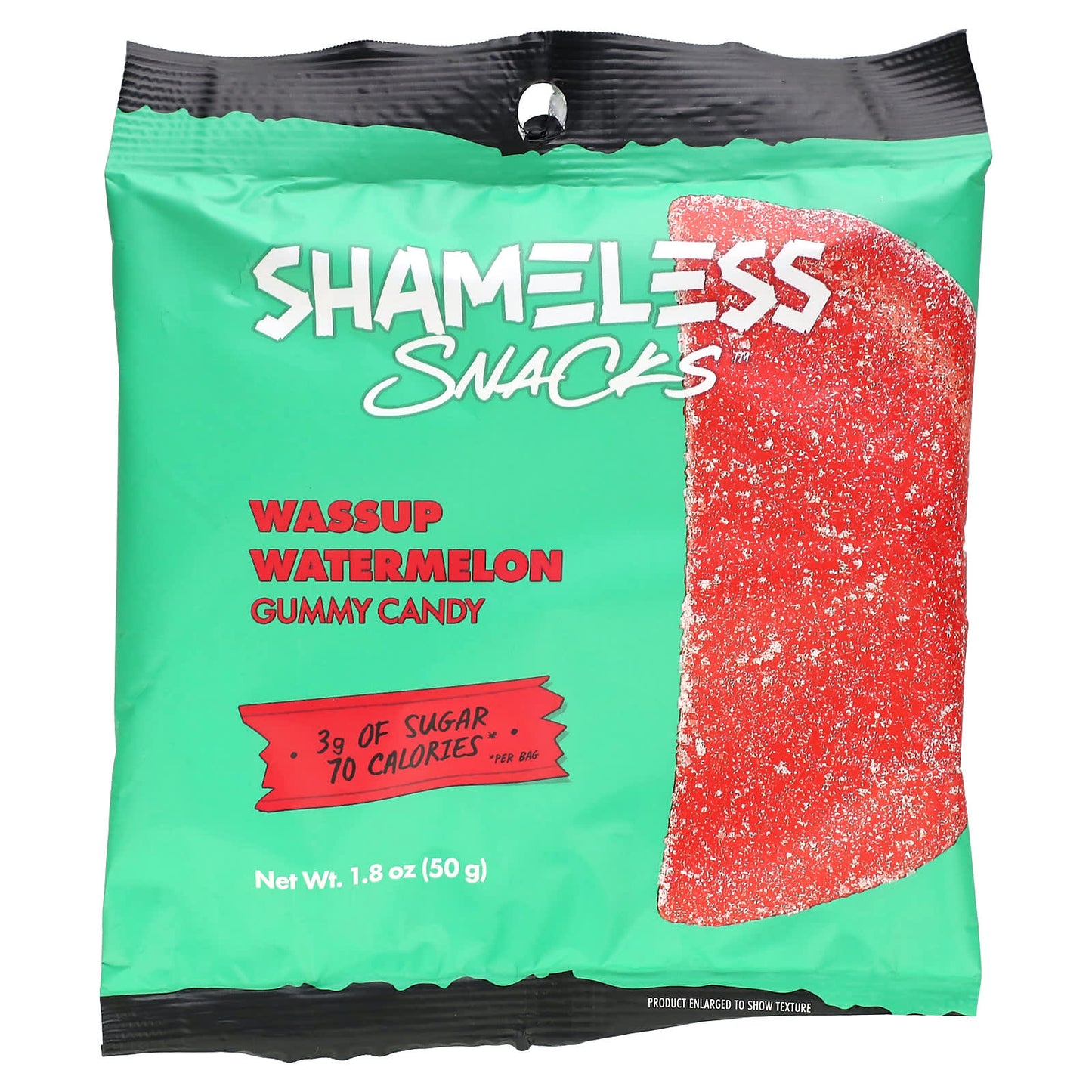 Shameless Snacks, Gummy Candy, Wassup Watermelon, 6 Bags, 1.8 oz (50 g) Each