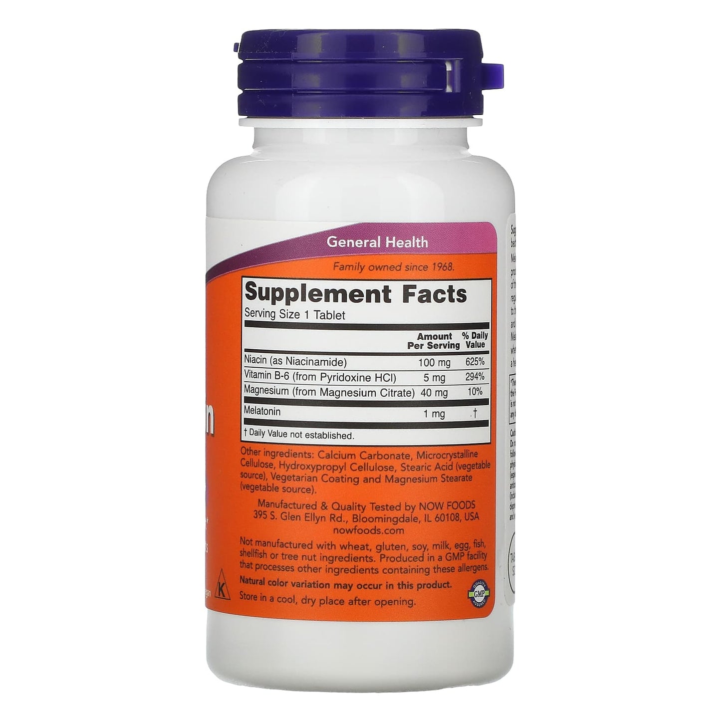 NOW Foods, Melatonin, 1 mg, 100 Tablets