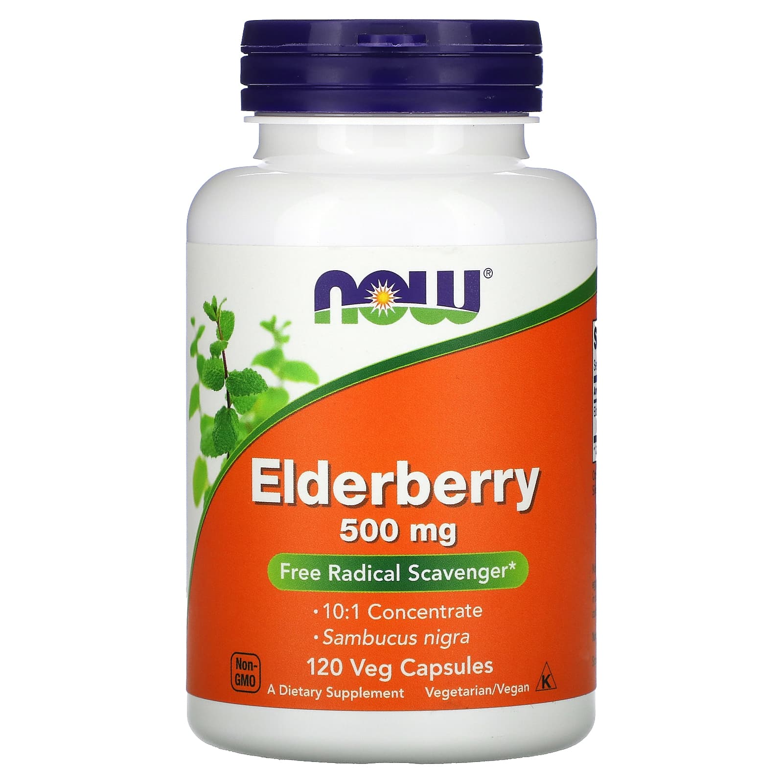 NOW Foods-Elderberry-500 mg-120 Veg Capsules