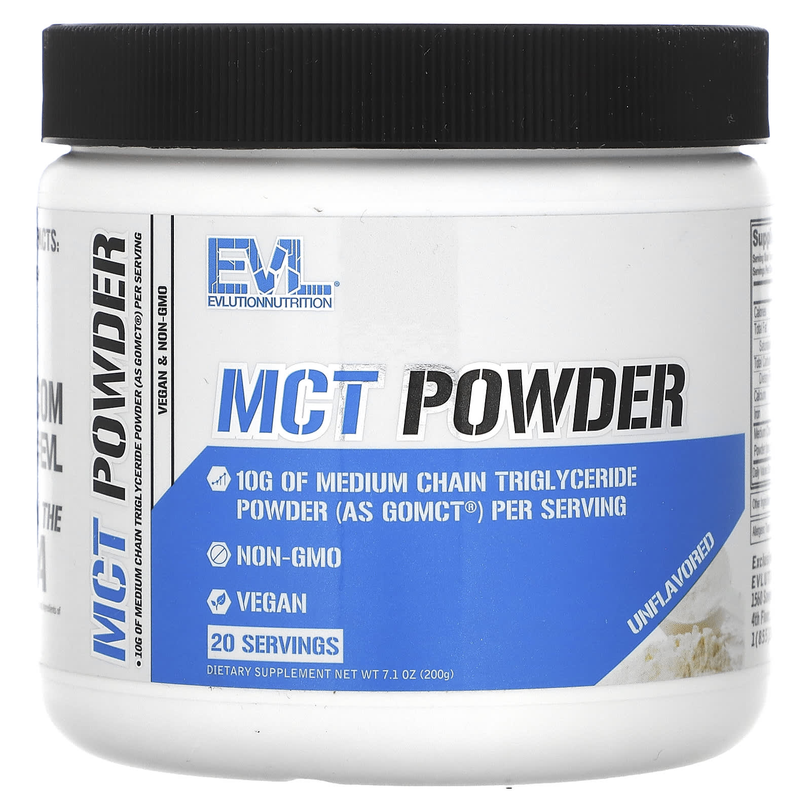 EVLution Nutrition-MCT Powder-Unflavored-7.1 oz (200 g)