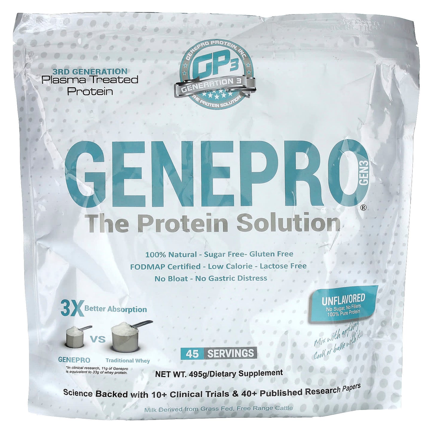 GENEPRO-The Protein Solution-Unflavored-495 g