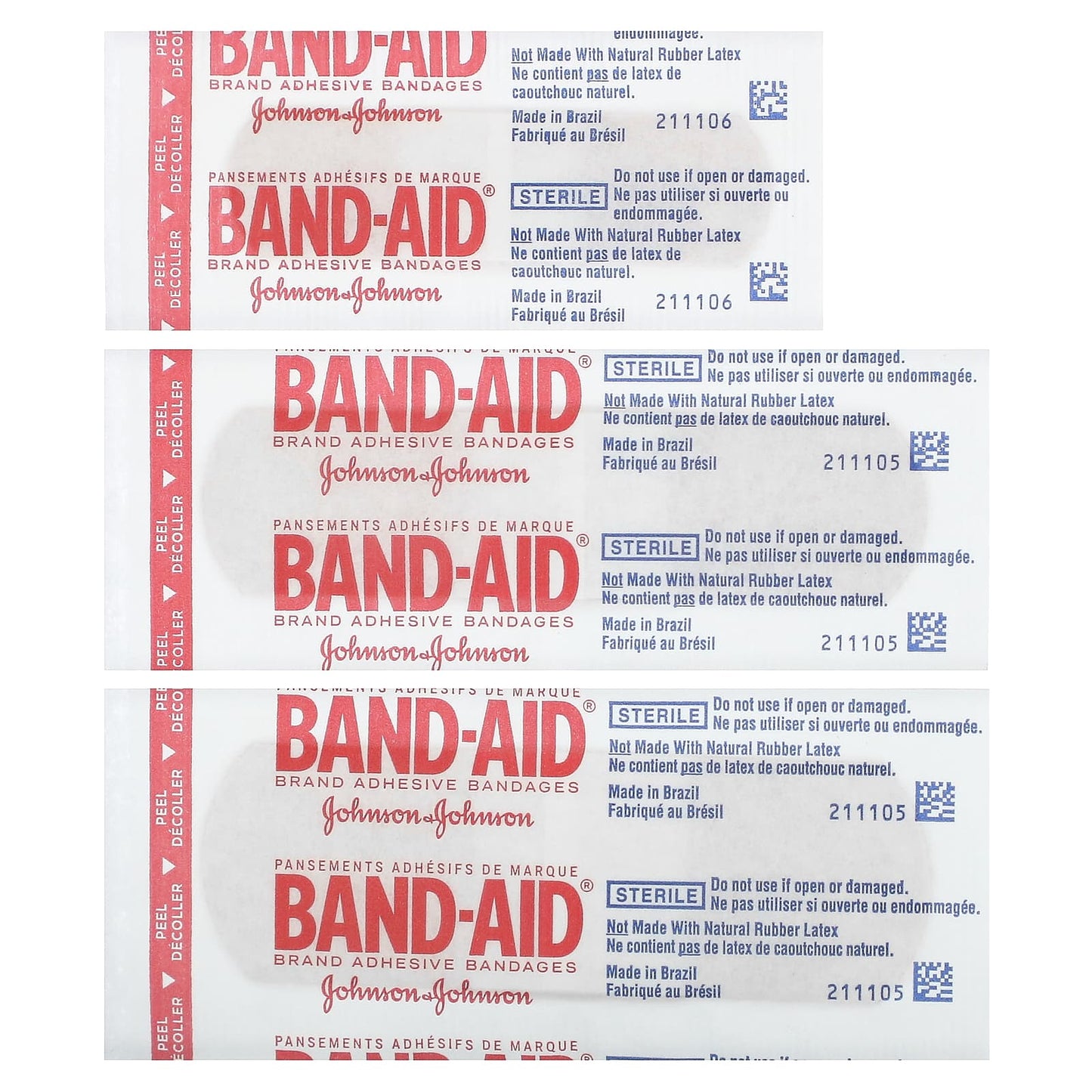 Band Aid, Adhesive Bandages, Ourtone, Flexible Fabric, BR45, 30 Assorted Sizes