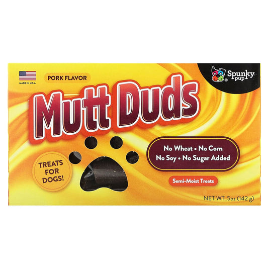 Spunky Pup-Mutt Duds-Treats for Dogs-Pork-5 oz (142 g)