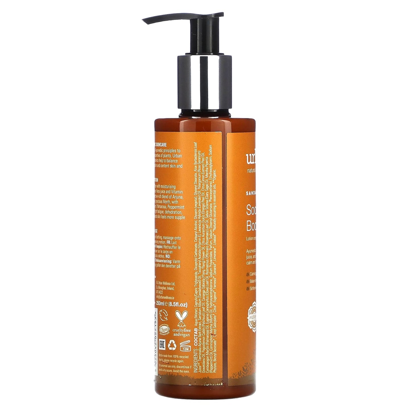 Urban Veda, Soothing Body Lotion, Sandalwood + Aloe, 8.5 fl oz (250 ml)