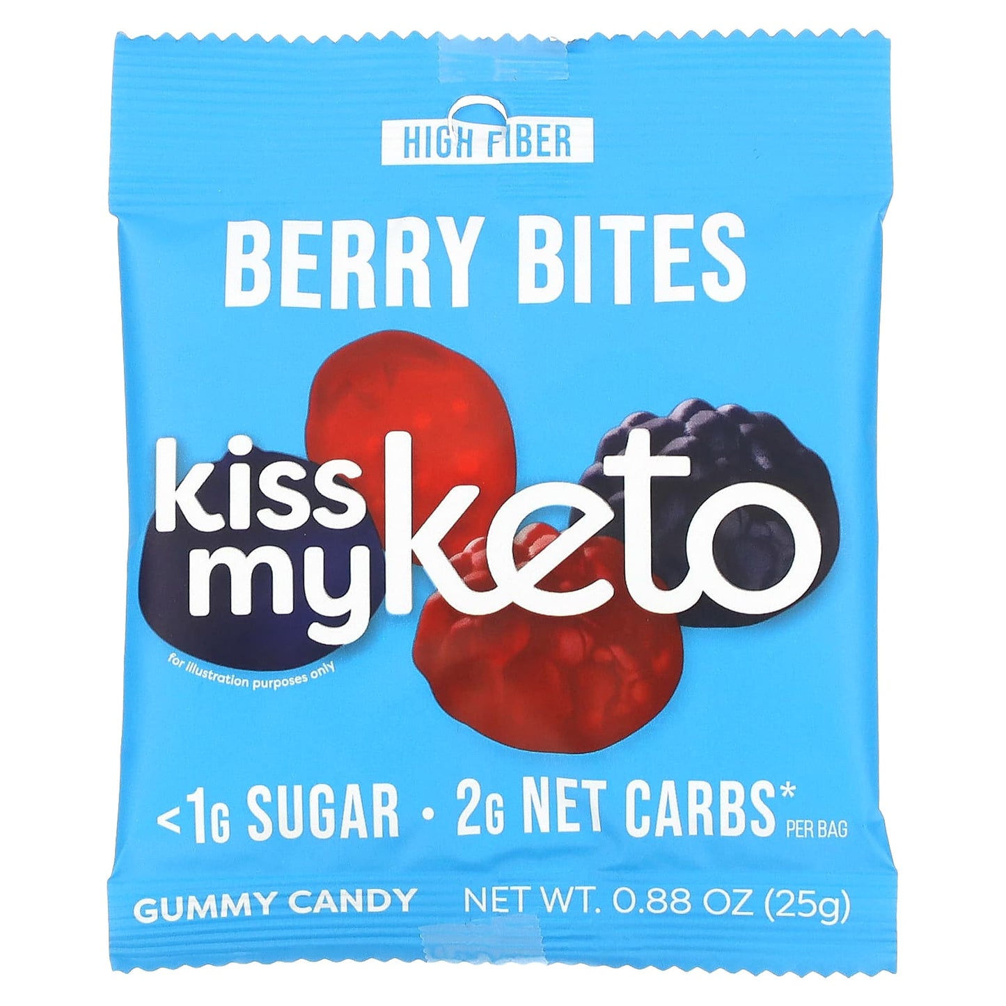 Kiss My Keto, Gummy Candy, Berry Bites, 8 Bags, 0.88 oz (25 g) Each