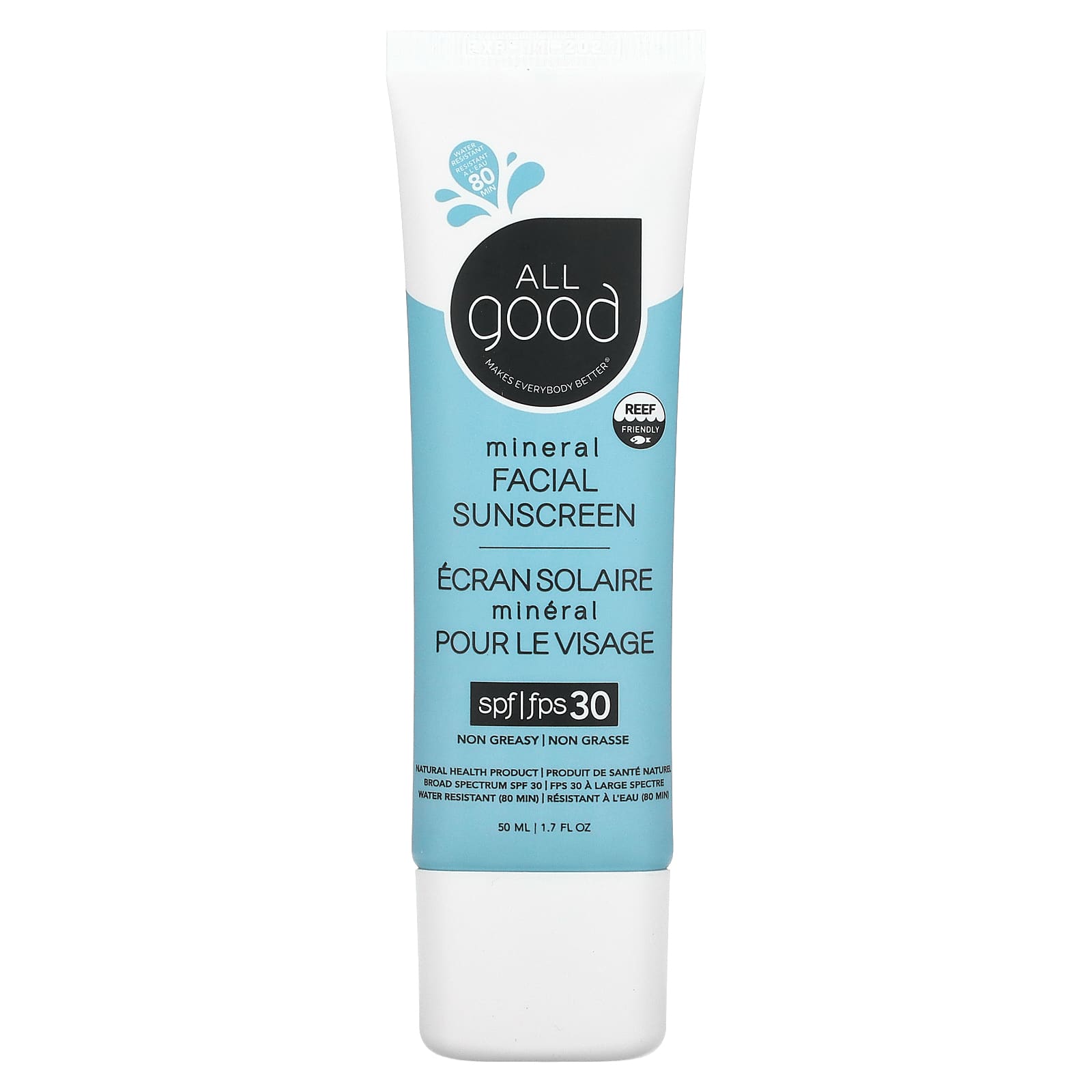 All Good Products-Mineral Facial Sunscreen-SPF 30-1.7 fl oz (50 ml)