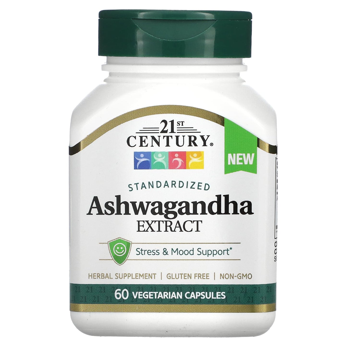 21st Century-Standardized Ashwagandha Extract-60 Vegetarian Capsules